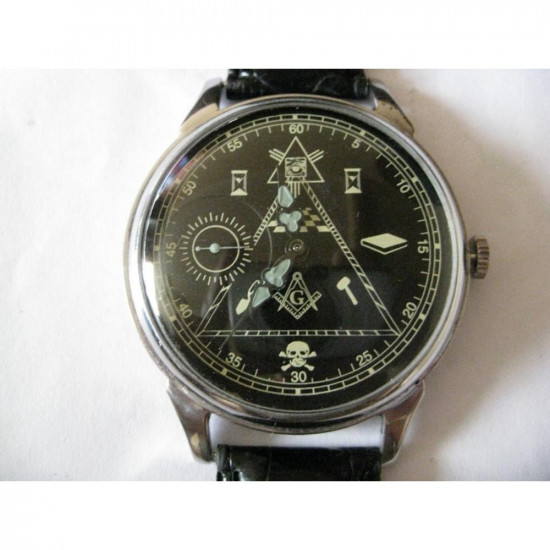   wristwatch MOLNIYA MASONIC symbols