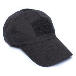Chapeau tactique ripstop noir casquette velcro baseball Airsoft