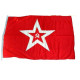 Große Frontflagge der russischen Marineflotte Guis mit rotem Stern der UdSSR
