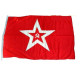 Flota naval rusa gran bandera delantera Guis con URSS Red Star