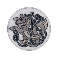 Celtic ornament machine embroidered patch #4 Celtic ornament machine embroidered patch #4