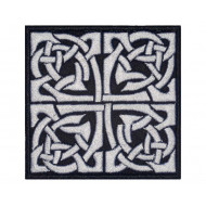 Celtic Ornament Cross Embroidered Patch #5 Celtic Ornament Cross Embroidered Patch #5