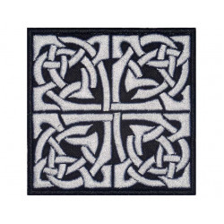 Celtic Ornament Cross Embroidered Patch #5 Celtic Ornament Cross Embroidered Patch #5