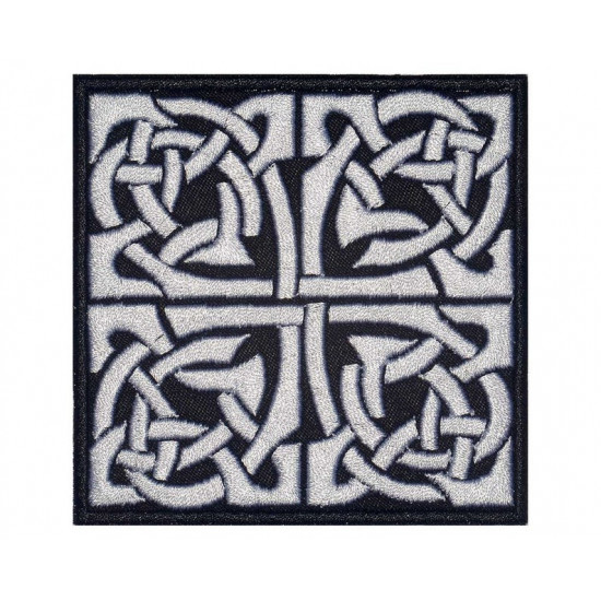 Celtic Ornament Kreuz gestickt Patch # 5