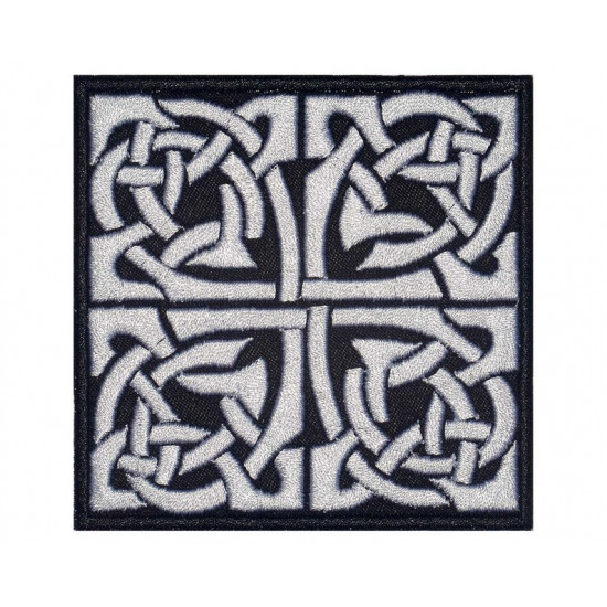 Celtic Ornament Cross Embroidered Patch #5