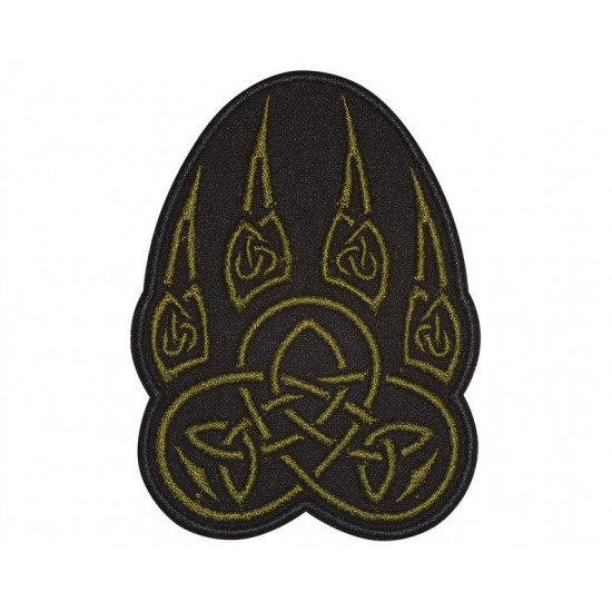 Paw trail wolf celtic ornament embroidered patch