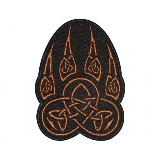 Paw trail wolf celtic ornament embroidered patch