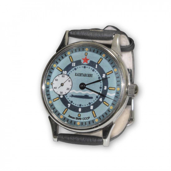 Reloj de pulsera mecánico ruso Molniya Submarine Captain`s 18 joyas