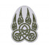 Paw trail wolf celtic ornament embroidered patch #2