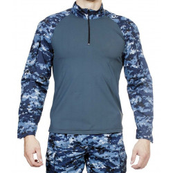 Tactical jumper Demi-season Professional Airsoft shirt "Blue-pixel" camo jumper Active lifestyle rip-stop wear Tactical jumper Demi-season Professional Airsoft shirt "Blue-pixel" camo jumper Active lifestyle rip-stop wear