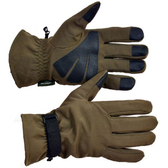 Braune Airsoft-Handschuhe aus russischer taktischer Softshell-Tarnung