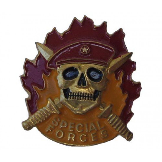 Special forces metal badge spetsnaz maroon beret swat