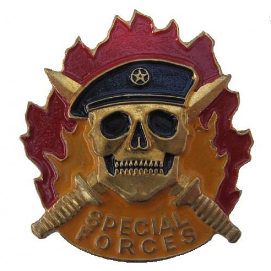 Badge de métal de forces spécial russe spetsnaz tape de béret noire