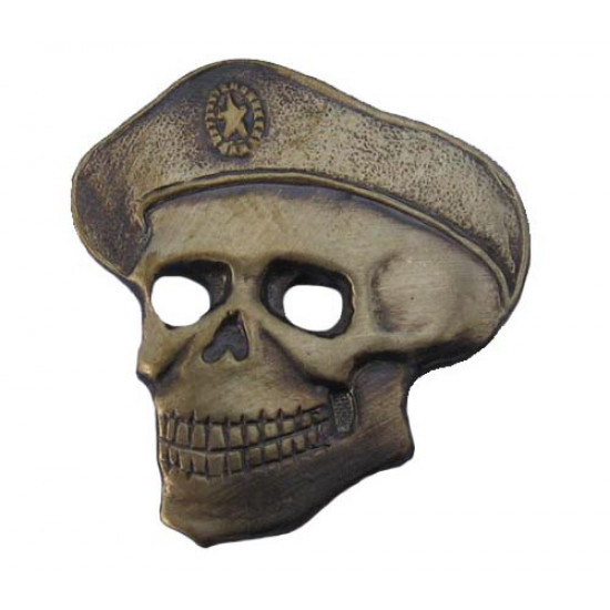 Russian special forces spetsnaz badge skull in beret Russian special forces spetsnaz badge skull in beret