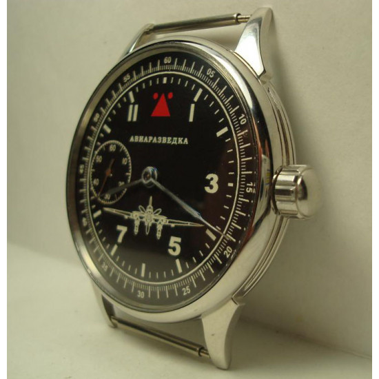   Mechanical wrist watch Molnija Air Reconnaissance Transparent 