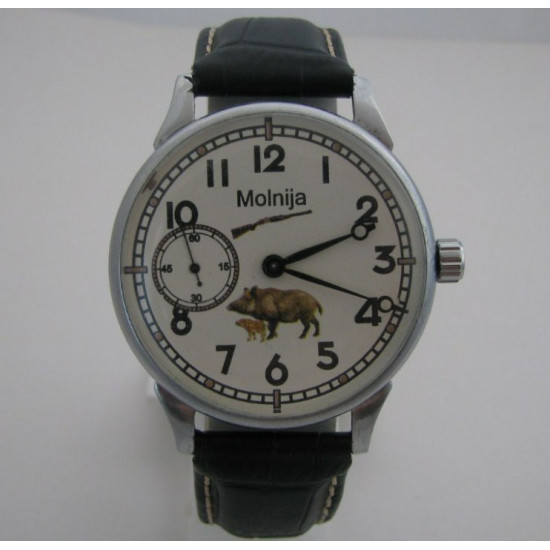 Russische mechanische sowjetische Armbanduhr Molnija / Molnia Hunter