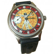 Molnija Vitruvian Mann Leonardo Da Vinci USSR Mechanische Armbanduhr Molnija Vitruvian Mann Leonardo Da Vinci USSR Mechanische Armbanduhr
