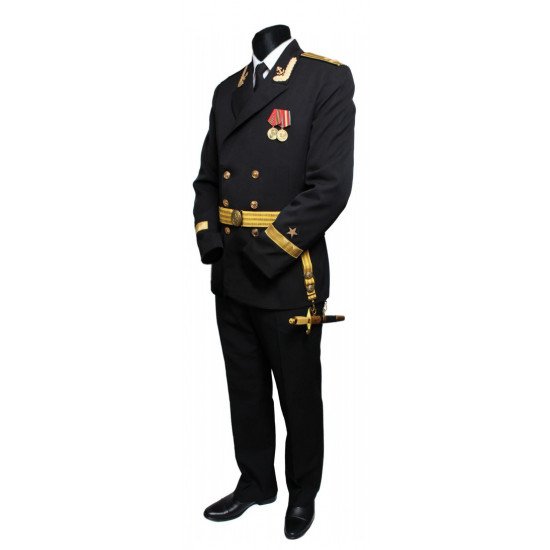 Soviético / uniforme del desfile naval ruso negro