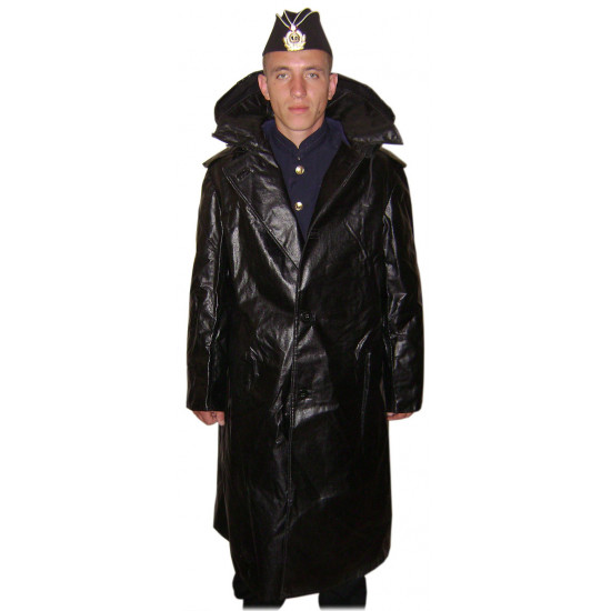 Navy soviet / russian black coat with hood of ussr naval fleet