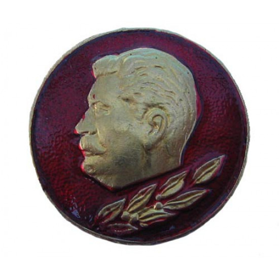 Soviet badge with stalin revolution badges ussr brass