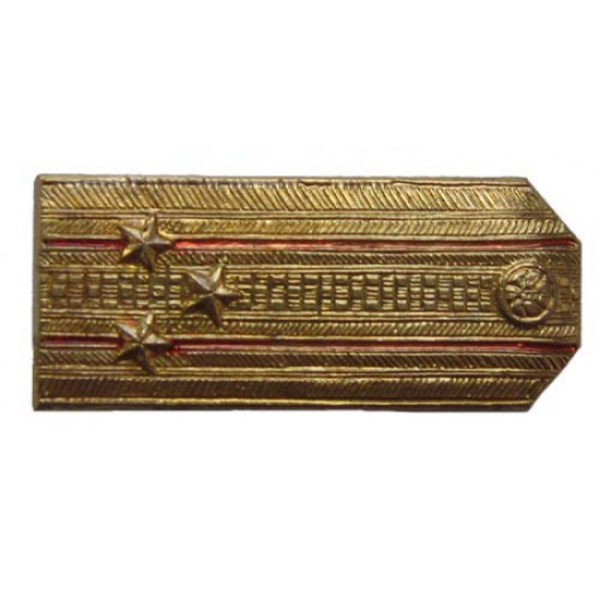 Soviet colonel shoulder boards metal badge of ussr army