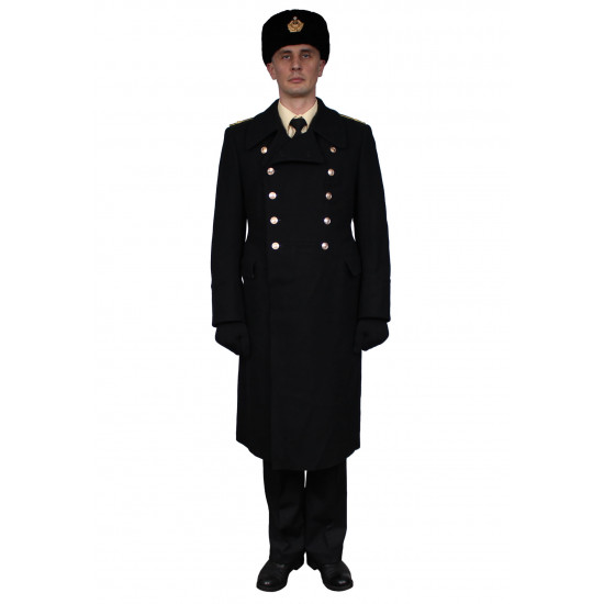 Soviet fleet /   naval winter warm officer's overcoat, coat