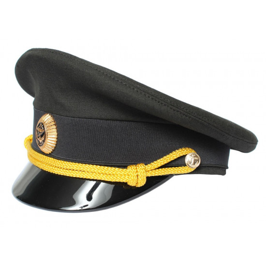 ロシア海軍艦隊 役員黒バイザーの帽子