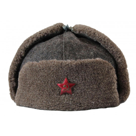 100% Genuine WWII Soviet ushanka RKKA winter hat 