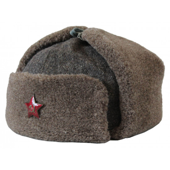 Ushanka soviético wwii genuino del 100% rkka sombrero de invierno