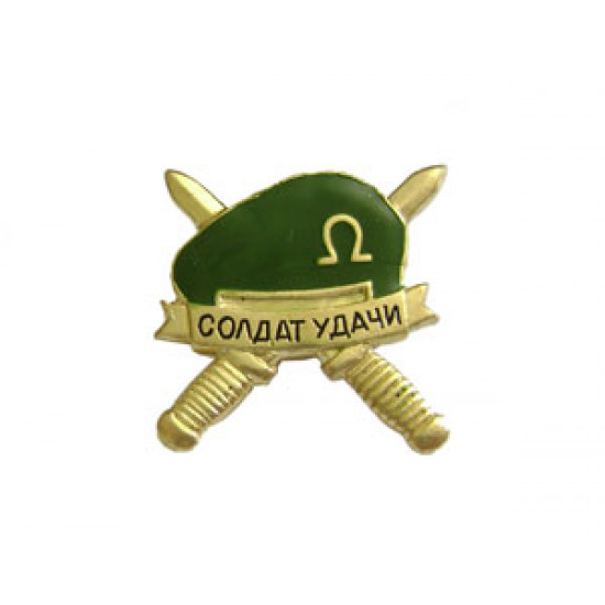   badge soldier of luck green beret