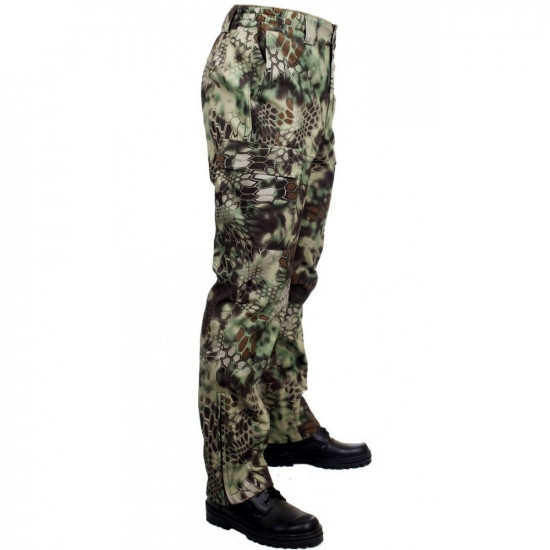 Pantalon d'hiver tactique avec doublure en polaire Pantalon à motif Python Forest pour un repos actif