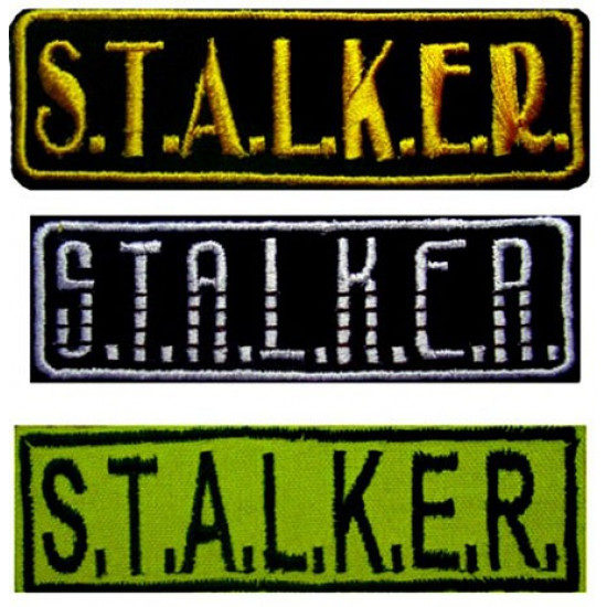 3つの刺繍セット「S.T.A.L.K.E.R.」 ストライプエアソフト刺繍パッチ