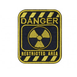 Sign Danger Restricted Area Airsoft Embroidered Sew-on Patch Sign Danger Restricted Area Airsoft Embroidered Sew-on Patch