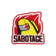 Amoung us Sabotage Game Embroidered Sleeve Sew-on / Iron-on  / Velcro Patch Amoung us Sabotage Game Embroidered Sleeve Sew-on / Iron-on  / Velcro Patch