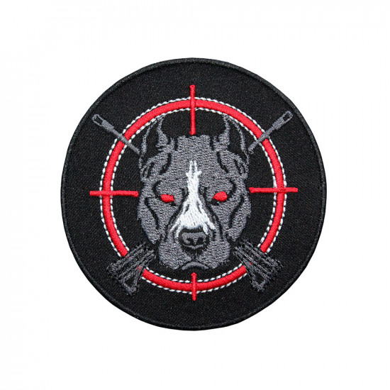 Patch de tireur d'élite militaire PitBull Airsoft pour l'équipement des soldats Patch à coudre/à repasser/velcro