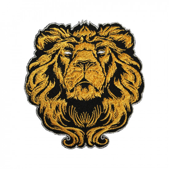 Lion Animal Tattoo Embroidered Sleeve Sew-on / Iron-on / Velcro Patch