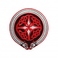 Red Mythical Celtic Embroidered Ornament Sew-on / Iron-on / Velcro Patch Red Mythical Celtic Embroidered Ornament Sew-on / Iron-on / Velcro Patch