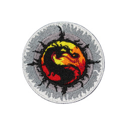 Fighter Game MK 11 Logo Embroidered Sleeve Sew-on / Iron-on / Velcro Patch Fighter Game MK 11 Logo Embroidered Sleeve Sew-on / Iron-on / Velcro Patch