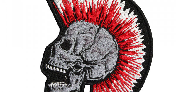 Patch Brodé Crâne Rouge – à Repasser – Thème Militaire/squelette – Cypress Collectibles