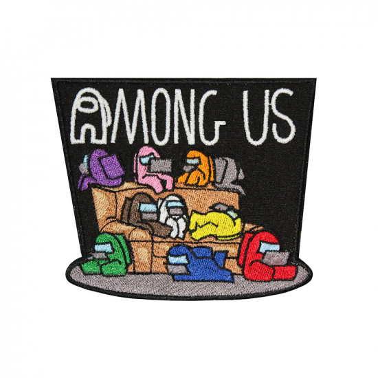 Among Us Group Chill Embroidered Sew-on/ Iron-on / Velcro Patch