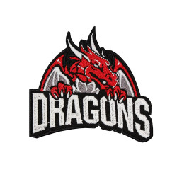 Dragon on Fire Embroidered Sew-on/ Iron-on / Velcro Patch Dragon on Fire Embroidered Sew-on/ Iron-on / Velcro Patch