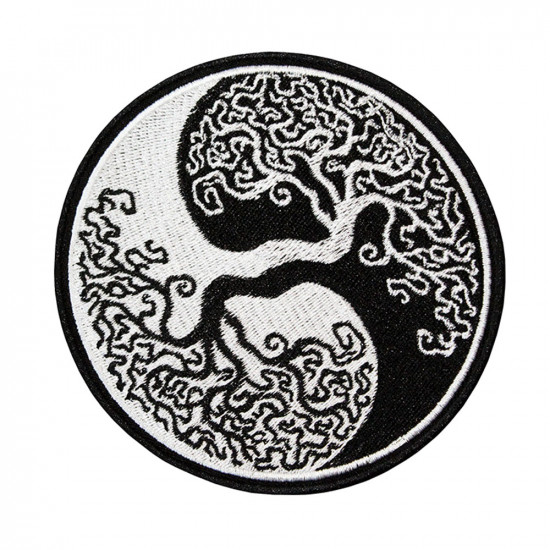 Árbol de mitología Yggdrasil escandinavo bordado manga coser / planchar / parche de velcro