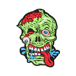 Green Monster Halloween Embroidered Sleeve Sew-on / Iron-on / Velcro Patch Green Monster Halloween Embroidered Sleeve Sew-on / Iron-on / Velcro Patch