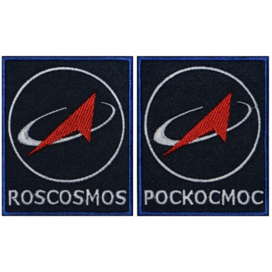 Parche espacial Agencia rusa Roscosmos manga bordado 2PC # 2