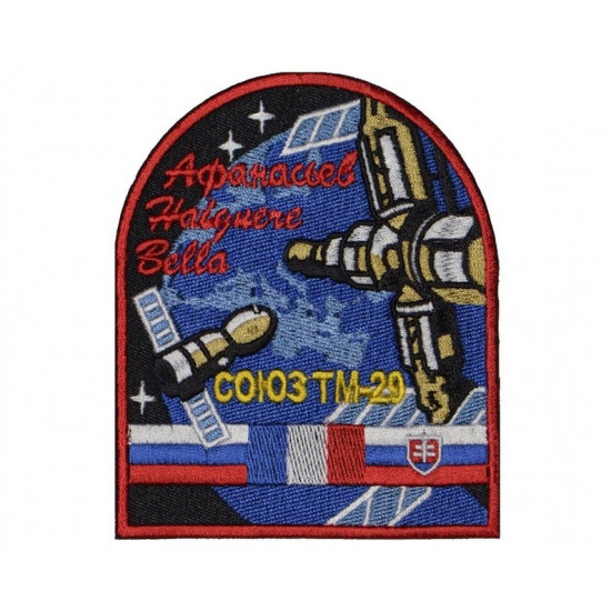 Soviet   Space Sleeve Patch Sew-on Handmade Soyuz TM-34