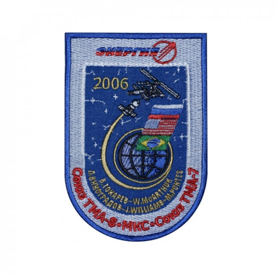 Soviet Soyuz TMA-8 Space Programme Cosmos Embroidery Sleeve Patch