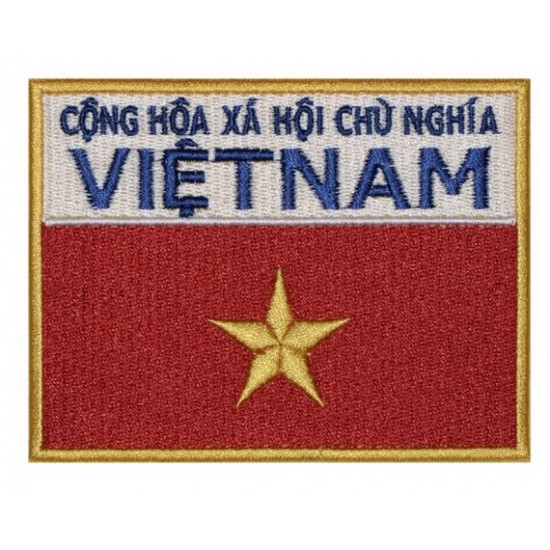 Vietnam Space Program Uniform USSR Sew-on Handmade Embroidered Sleeve Patch