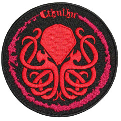 Tattoo Red Skull Punk Embroidered Sew-on / Iron-on / Velcro Patch