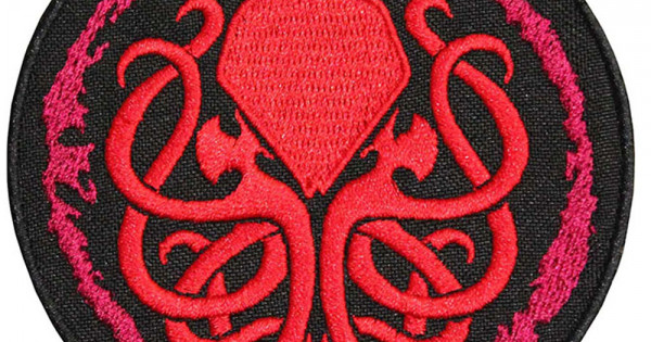 クトゥルフロゴ刺繍縫い/アイアンオン/ベルクロパッチの クトゥルフロゴ刺繍縫い/アイアンオン/ベルクロパッチの