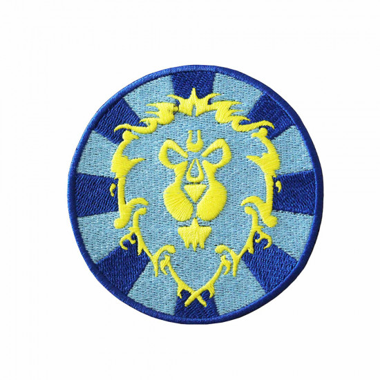 Parche bordado para coser / planchar / velcro con el logotipo de WoW The Alliance